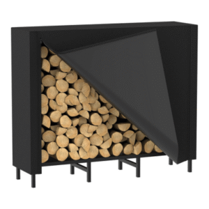 Kaminholzregal 1 m Abdeckung – stabil & wetterfest - Brennholz Klassik